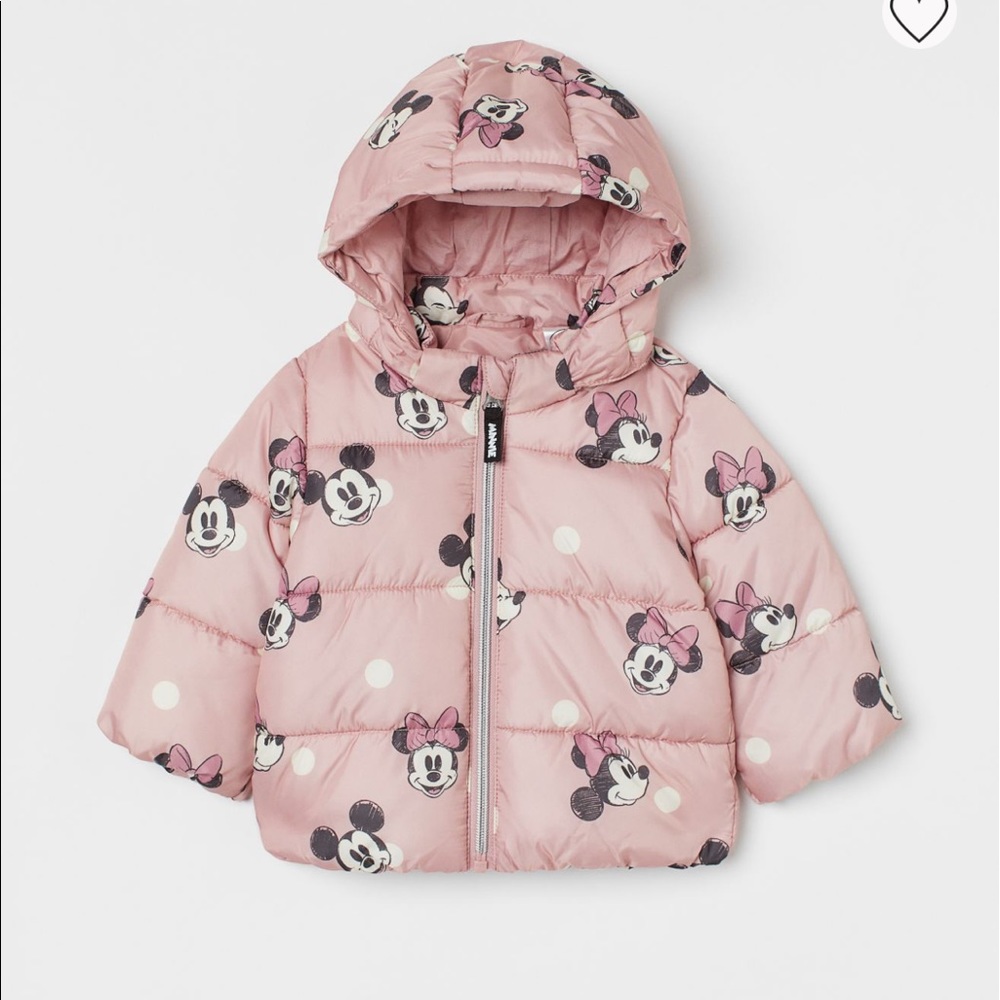 Padded hooded Minni / Mickey H&M